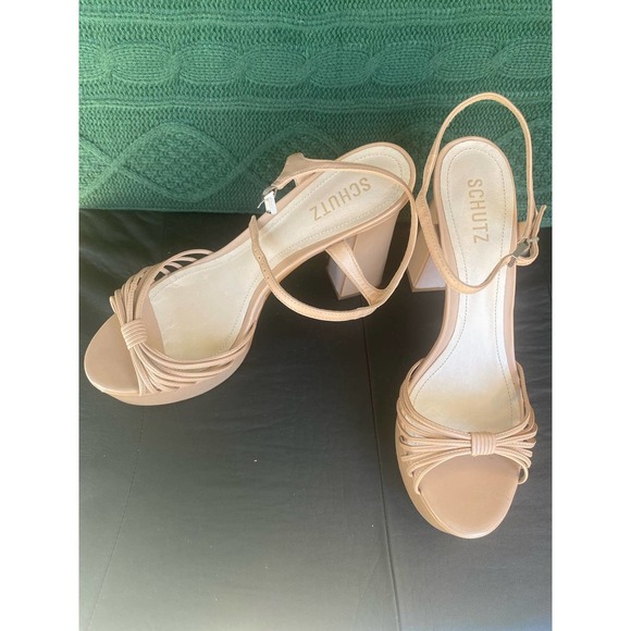 Schutz Yanna Platform NWOT 10.5B beige - Picture 1 of 9